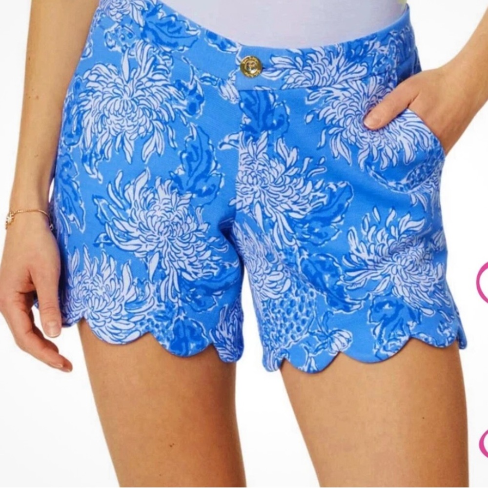 New W/tags Lilly Pulitzer Buttercup Knit Short Boca Blue Croc It And Lock It 8